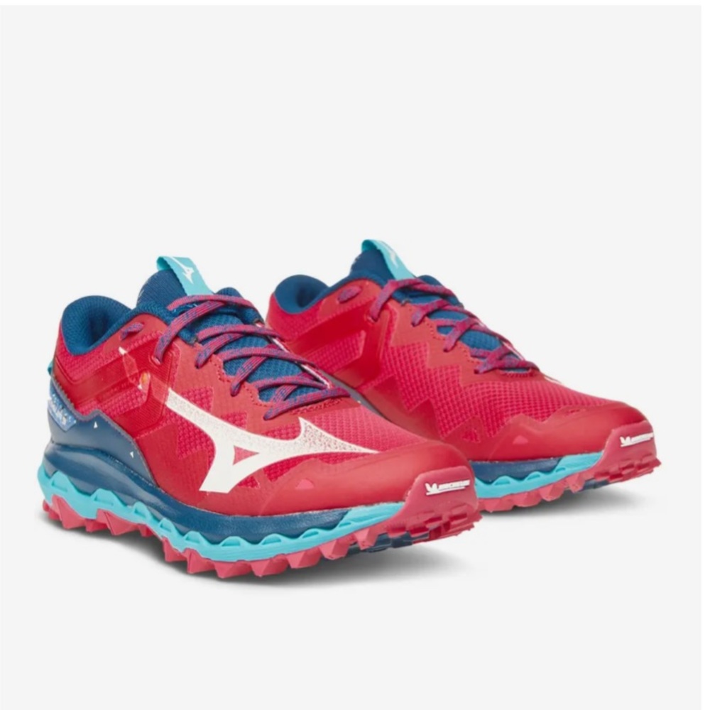 Mizuno Women's Vibrant Red and Teal Athletic Shoes